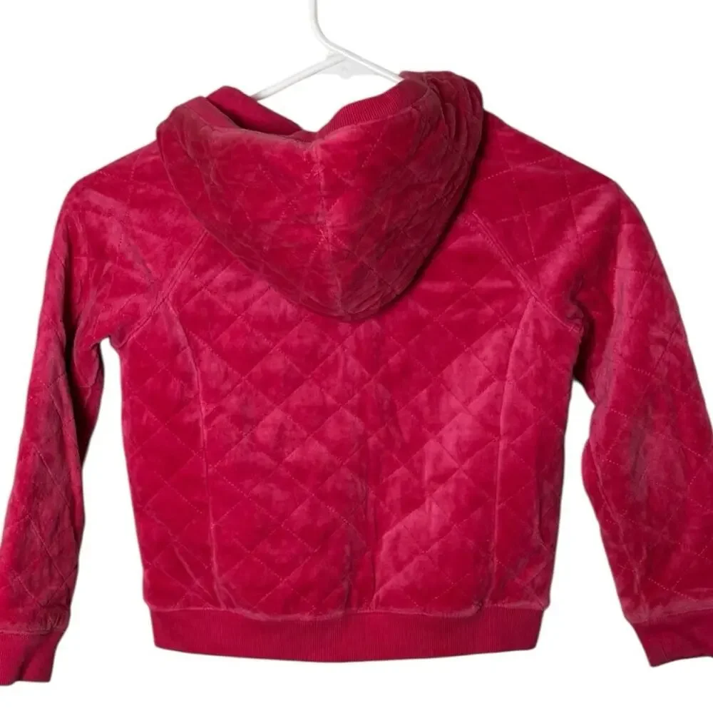GAP Kids Quilted  Long Sleeve Zip Front  Hoodie With Pockets Sz S 6-7